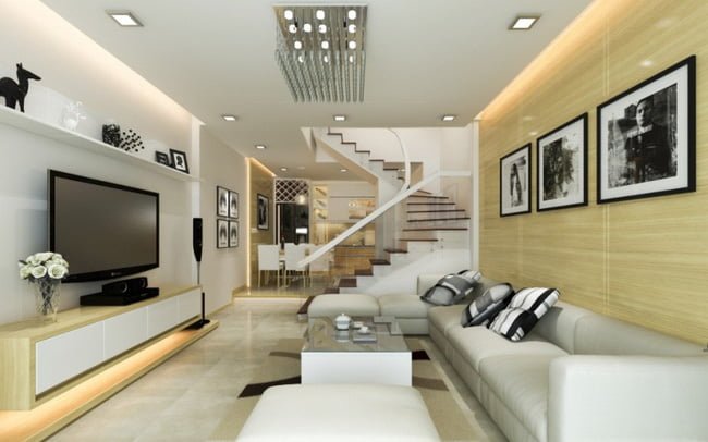 Một số ý tưởng thiết kế nội thất phòng khách chung cư hiện đại1